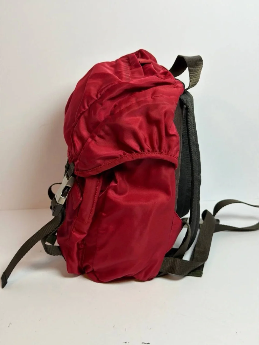 Prada Tessuto Red Nylon Backpack